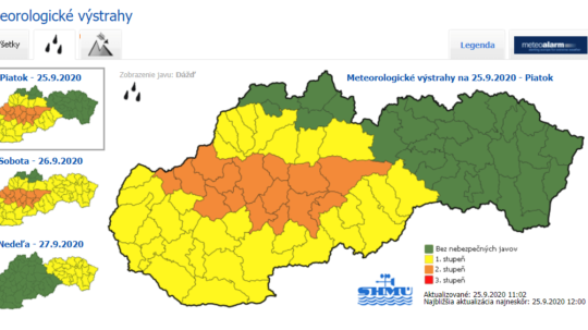 Časť Slovenska môže potrápiť silný dážď