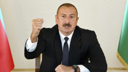 Na snímke azerbajdžanský prezident Ilham Alijev.