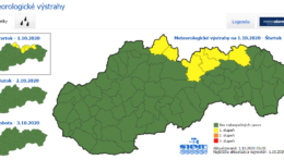 SHMÚ varuje pred dažďom v Prešovskom kraji a na Orave