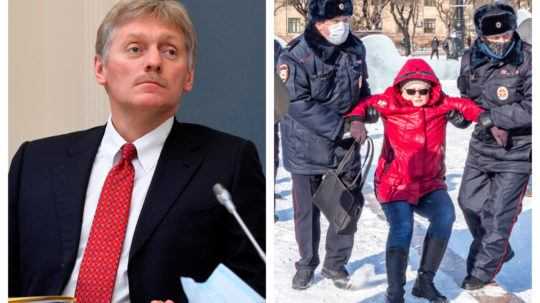 Hovorca Kremľa Peskov hájil zásah polície počas protestov: Konala adekvátne