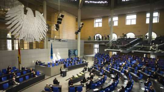 Na snímke nemecký spolkový parlament Bundestag.