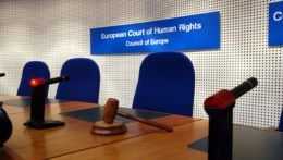 Na snímke veľká súdna sála Európskeho súdu pre ľudské práva v Štrasburgu.