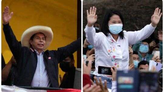 Pedro-Castillo-Keiko-Fujimoriová-prezidentské-voľby-peru