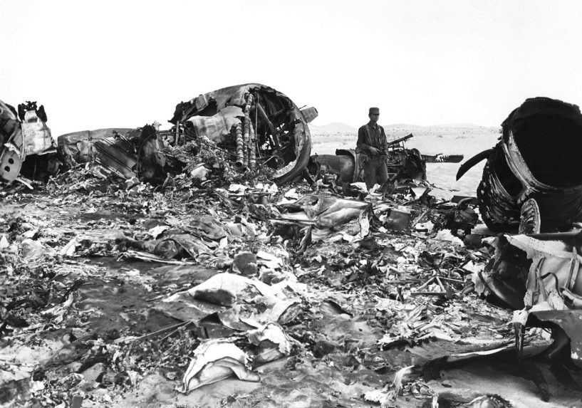 Líbyjské lietadlo Boeing 727 zostrelené Izraelom Sinajský polostrov