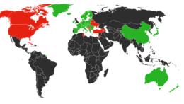 Mapa s epidemickým rozdelením sveta.