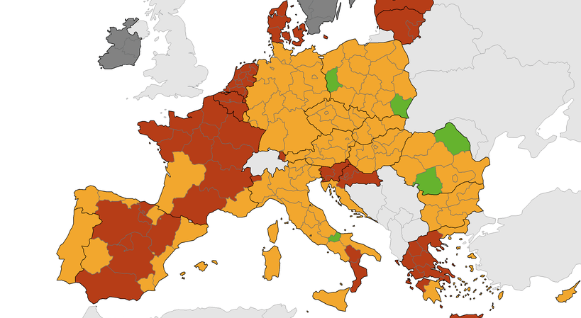 Slovensko je po úprave údajov na európskom semafore už oranžové