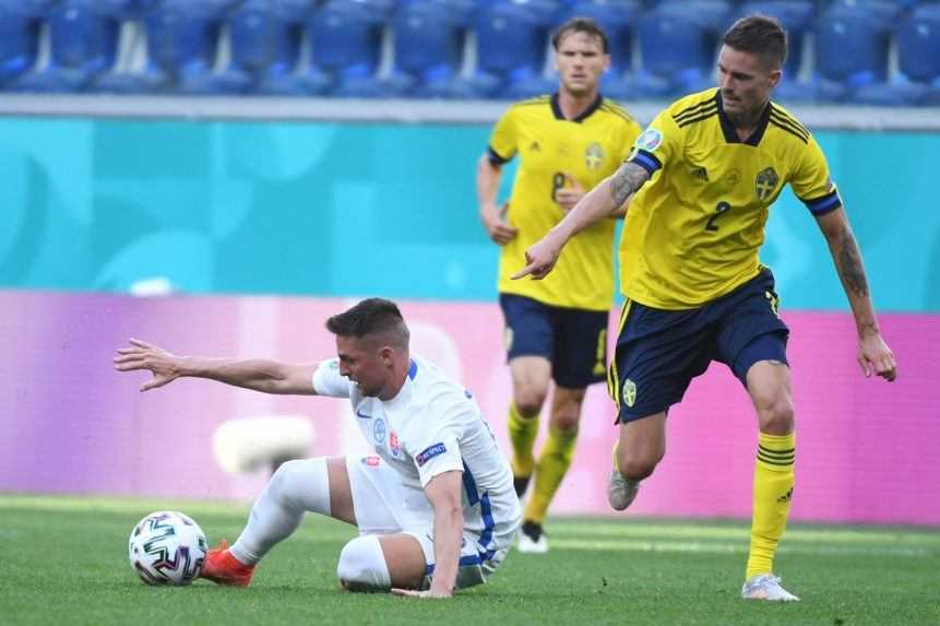 Futbalový zápas Švédsko - Slovensko na EURO 2020
