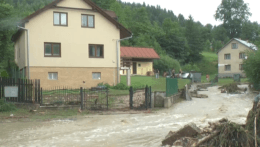 Záplavy v obci Jarabina