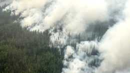 požiar lesa v Rusku