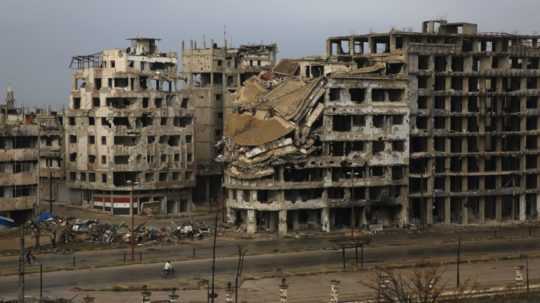 trosky budov v sýrskom Homse