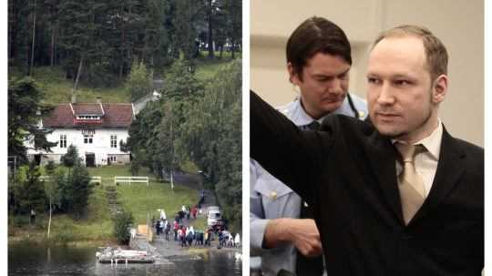 Na combosnímke príbuzní obetí masakry po prvý raz od útoku na nórskom ostrove Utöya a Anders Breivik počas súdneho procesu.