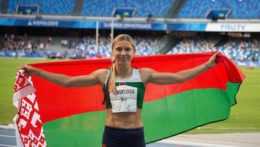Bieloruská atlétka Kryscina Cimanovská.