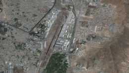satelitná snímka kábulského letiska