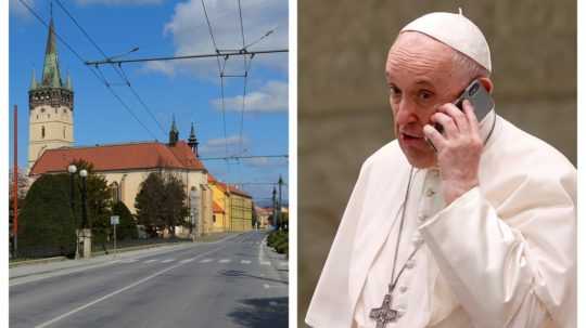 Hlavné námestie v Prešove a pápež František