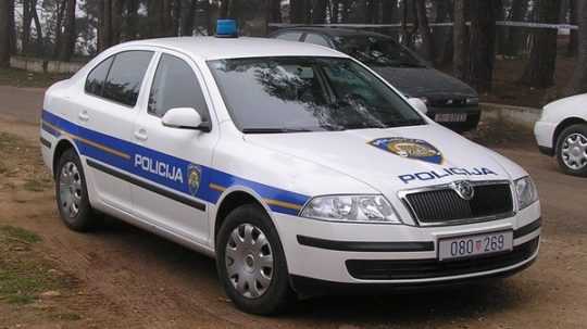 chorvátske policajné auto