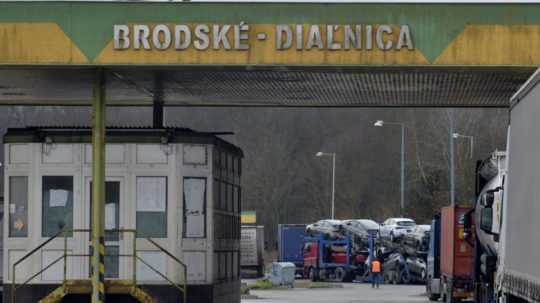 Záber na hraničný priechod Brodské-Břeclav