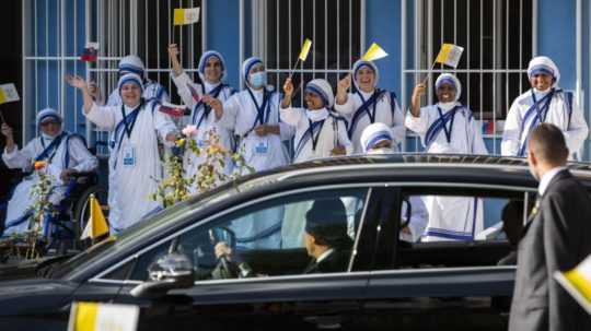 misionárky lásky vítajú pápeža Františka