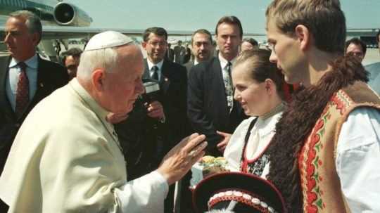 Privítanie pápeža Jána Pavla II.