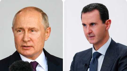 Ruský prezident Vladimir Putin a sýrsky prezident Bašár Asad.