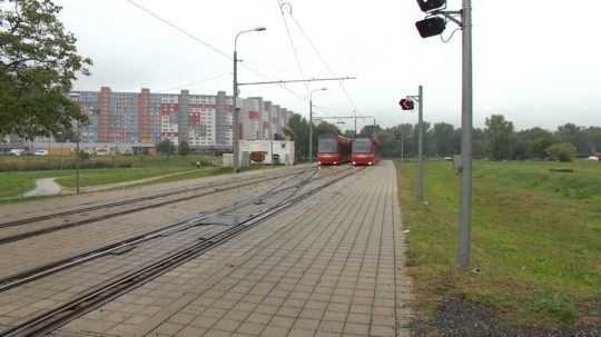 električková trať v Petržalke