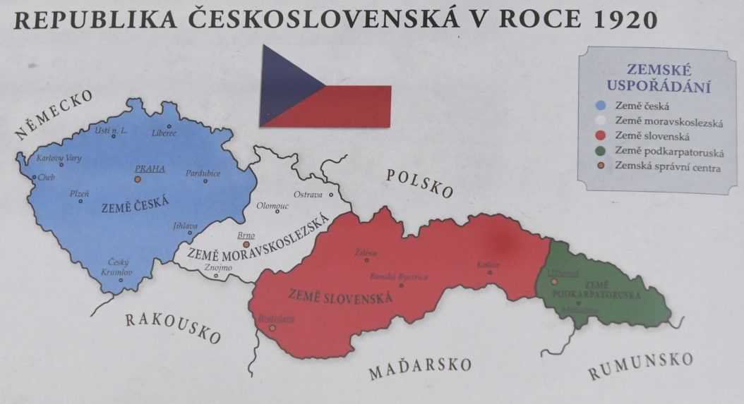 Mapa 1. Československej republiky