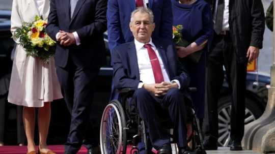 český prezident Miloš Zeman na vozíčku