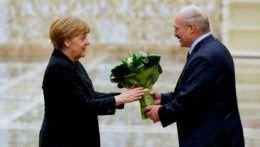 Merkelová a Lukašenko