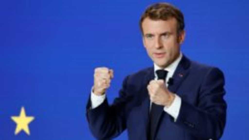 Francúzsky prezident Emmanuel Macron počas tlačovej konferencie pri príležitosti prevzatia predsedníctva jeho krajiny v Rade EÚ