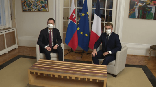 Eduard Heger a Emmanuel Macron