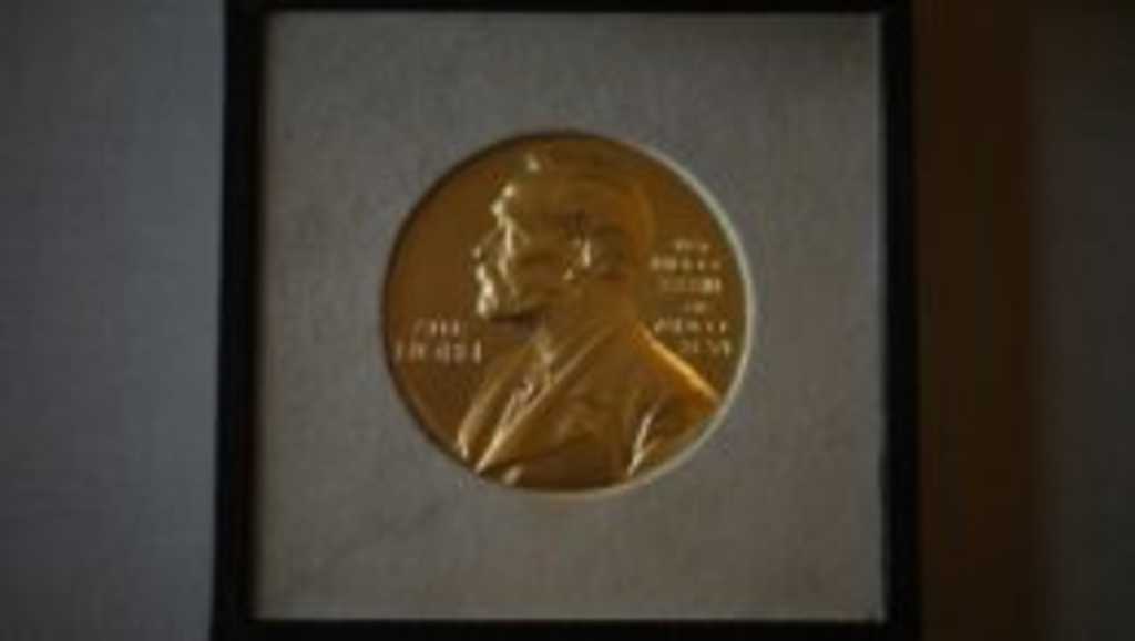 Nobelova cena - zlatá medaila.