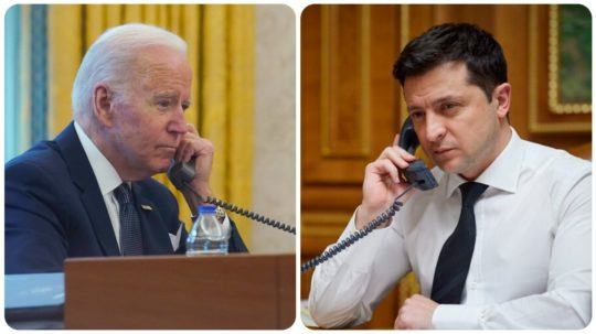 Joe Biden a Volodymyr Zelenskyj