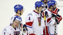 Na ilustračnej snímke českí hokejisti do 20 rokov.