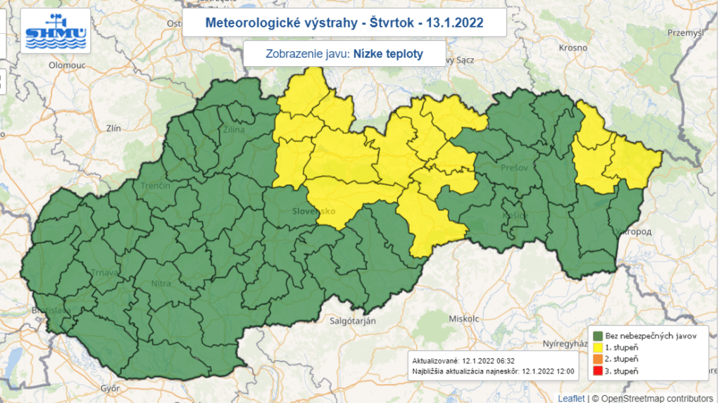 Nízke teploty neopustia Slovensko ani počas najbližšej noci