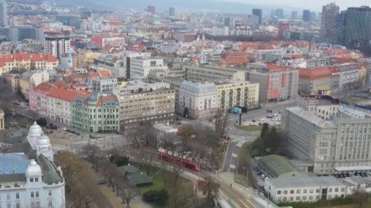 Pohľad na Bratislavu.