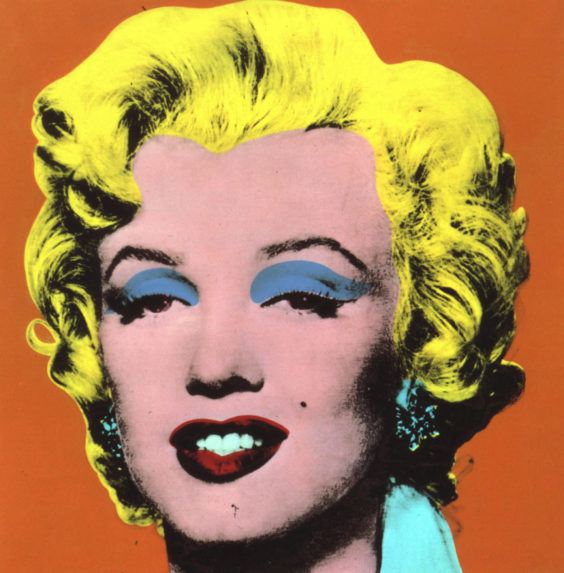 Portrét Marilyn Monroe od Andyho Warhole - Orange Marilyn (1964).