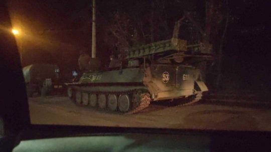 ruský tank na Donbase