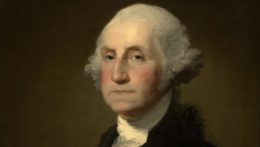 Portrét 1. amerického prezidenta Georga Washingtona.