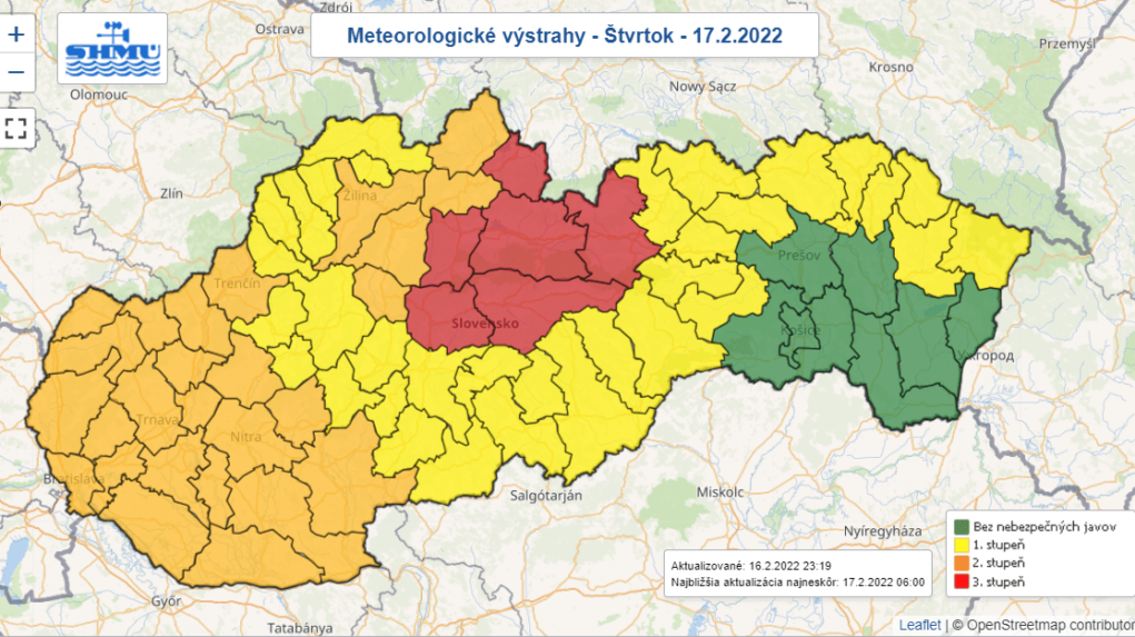 Slovensko čaká veterný štvrtok, SHMÚ varuje pred víchricou na horách