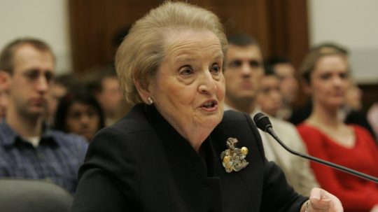 Bývalá americká ministerka zahraničných vecí Madeleine Albrightová.