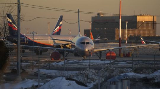 Na snímke lietadlá spoločnosti Aeroflot.