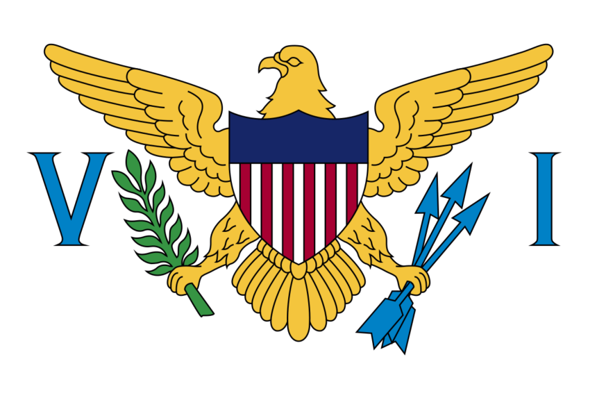 Na snímke vlajka Amerických Panenských ostrovov.