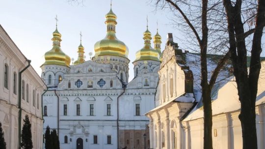 Na ilustračnej snímke historická budova na Ukrajine.
