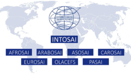 logo medzinárodnej organizácie kontrolných úradov INTOSAI.