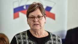 Na snímke poverená predsedníčka Jednoty dôchodcov na Slovensku Valéria Pokorná.