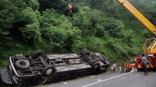 Nehoda autobusu v Kolumbii