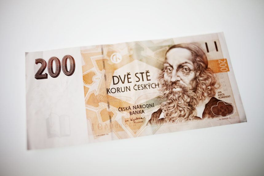 Podobizeň Komenského na českej bankovke v hodnote 200 KČ.