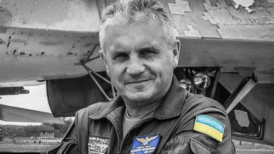 Ukrajinský pilot Oleksandr Oksačenko.