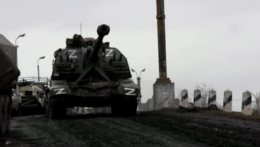 Ruský tank s písmenom Z.