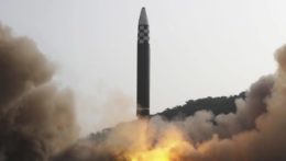 test balistickej rakety v Severnej Kórei