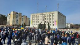 demonštrácia v meste Slavutych